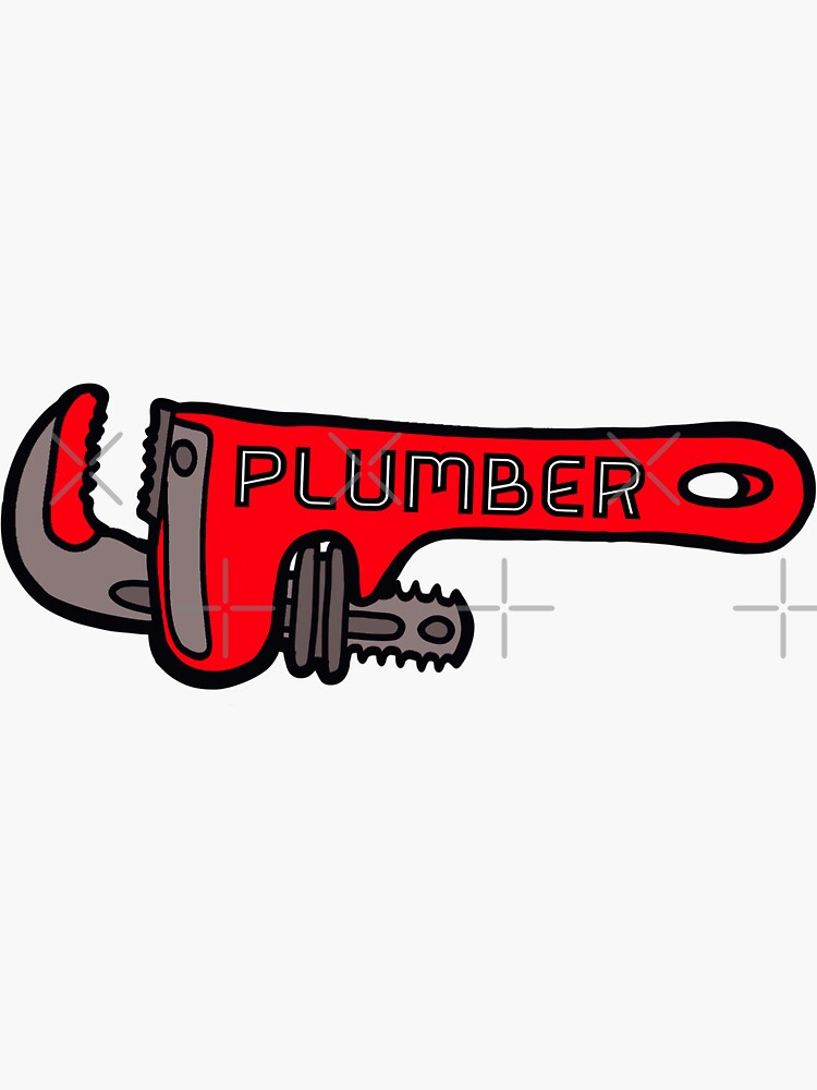 Thumbnail 3 of 3, Sticker, Plumber pipe wrench sticker designed and sold by Localnonunion.