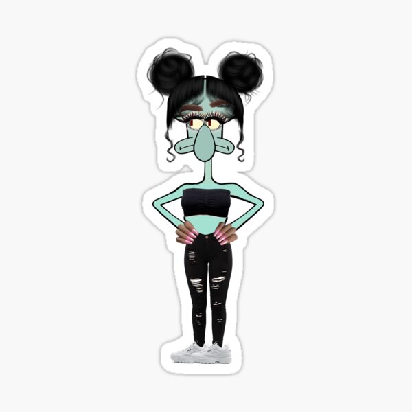 Barbz World Squidward Sticker By Graannntt Redbubble - roblox barbz drawing