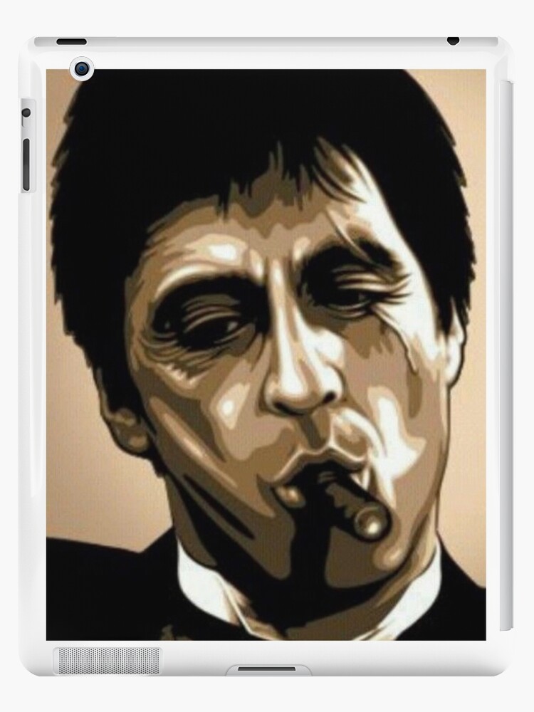 Funda y vinilo para iPad «Scarface Tony Montana fumando una camiseta de  cigarro» de jmartinez0866 | Redbubble