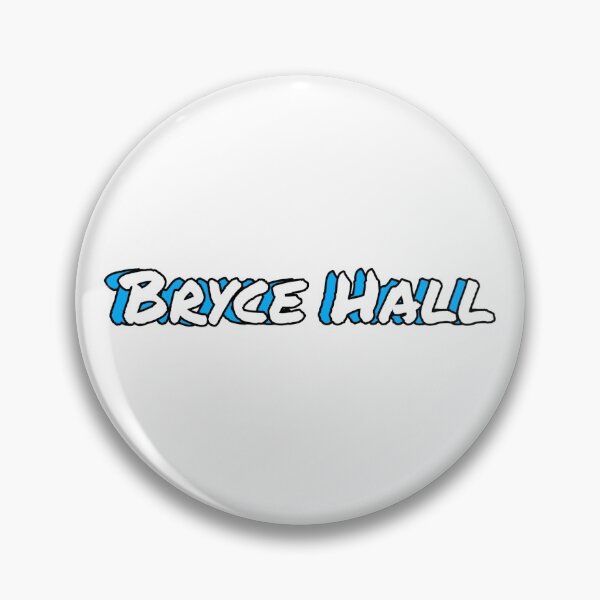 Bryce Hall name shadow design - blue Pin
