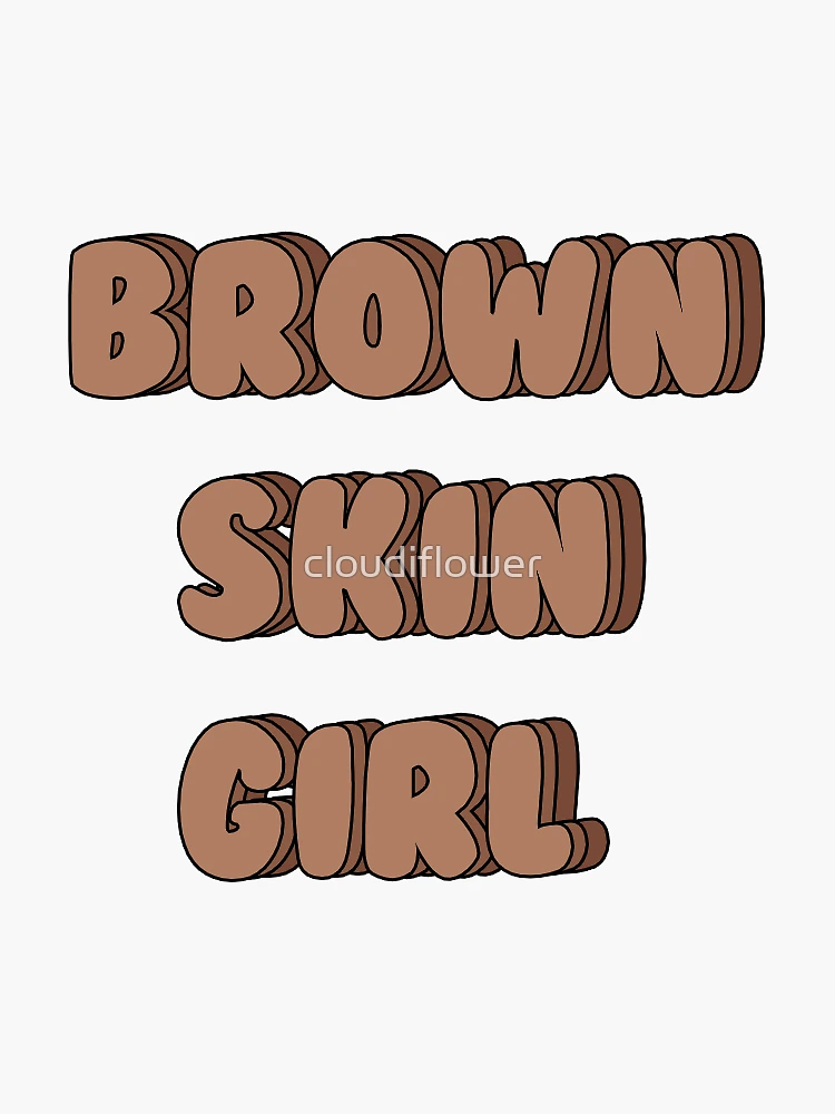 Brown Skin Girl Sticker for Sale by cloudiflower
