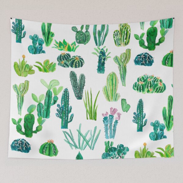Item preview, hand painted botanical cactus collection painting designed and sold by ColorandColor.