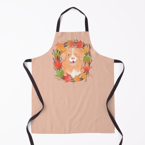 Item preview, Toller and Maple Leaf Wreath - Apricot designed and sold by BlossomCreative.