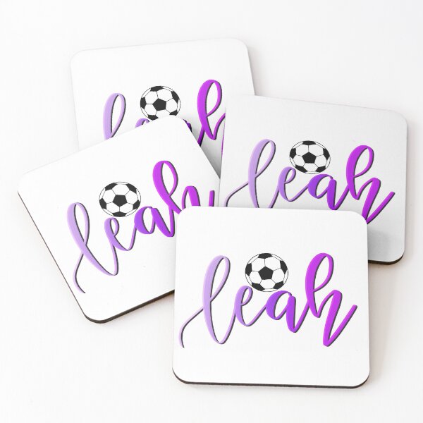 Item preview, Leah In Calligraphy With Soccer Ball designed and sold by You2CartoonShop.