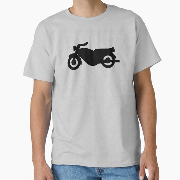 Motorcycle Icon - Black Classic T-Shirt