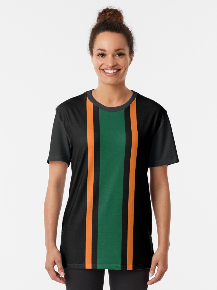 Black, Orange, & Green Vertical Power Stripe