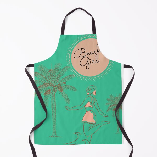 Item preview, Girl in the beach turquoise and pink illustration designed and sold by Adri Graterol.