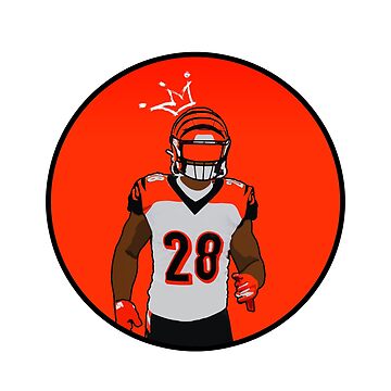 Joe Mixon Cincinnati Bengals Football White Jersey Poster Man 