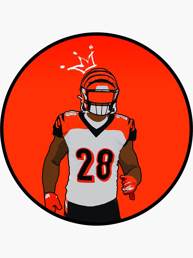 Nike Mens Cincinnati Bengals Jersey Joe Mixon 28 Size L in Black/White/Orange