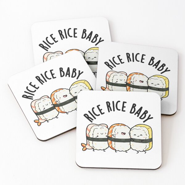 Item preview, Rice Rice Baby Funny Sushi Puns  designed and sold by punnybone.