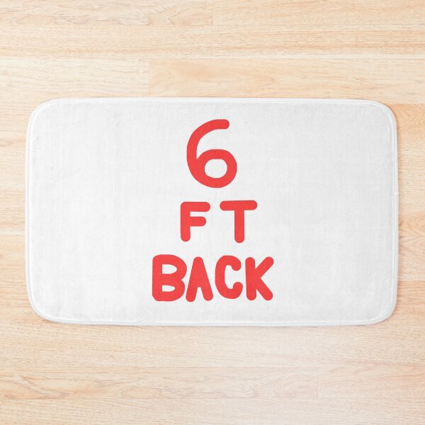 Item preview, 6 Feet Back in Red on White designed and sold by Rocket-To-Pluto.