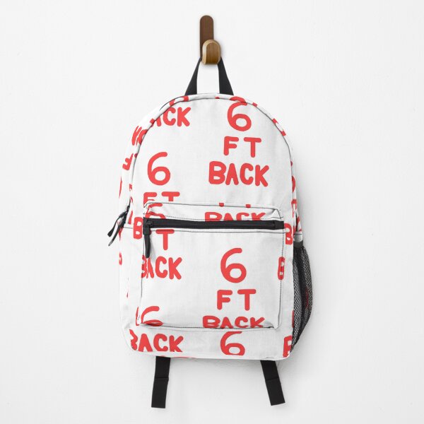 Item preview, 6 Feet Back in Red on White designed and sold by Rocket-To-Pluto.