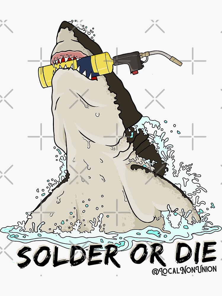 Thumbnail 3 of 3, Sticker, Solder or die sticker designed and sold by Localnonunion.