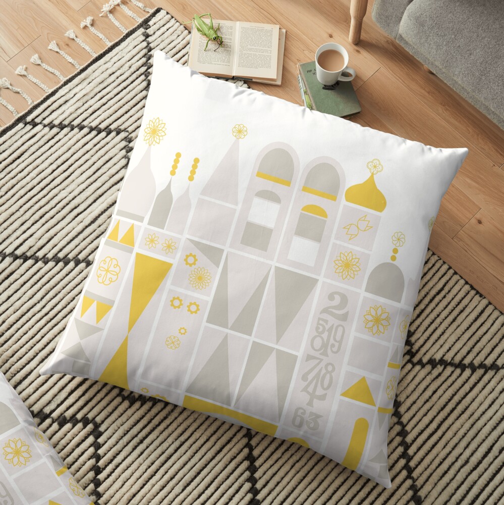 Small World Geometric Floor Pillow