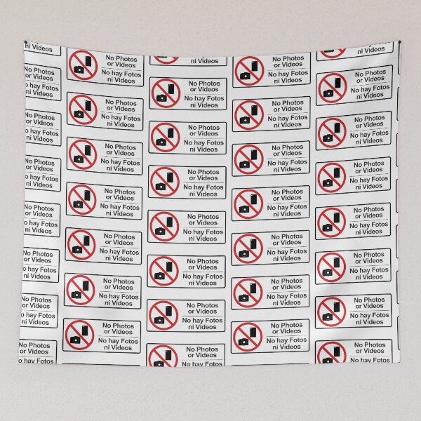 Item preview, “No Photos or Video” Sign, Sticker, and Merch (Horizontal) designed and sold by unsweetea.