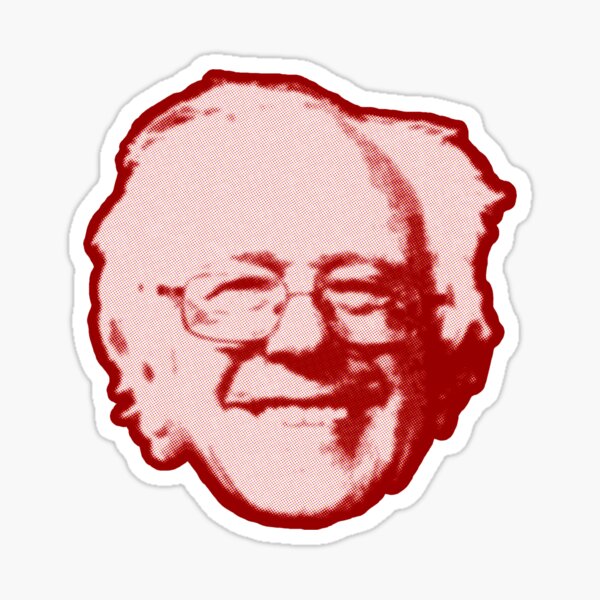 Bernie Sanders Floating Head (red) Sticker