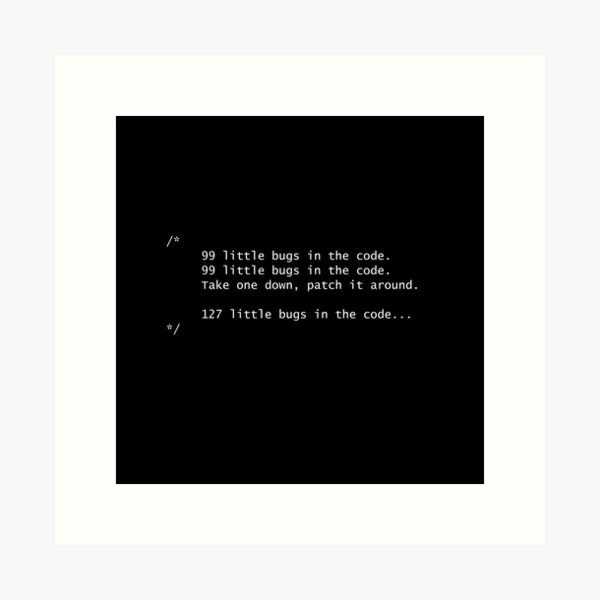 Programmer and Bugs Art Print