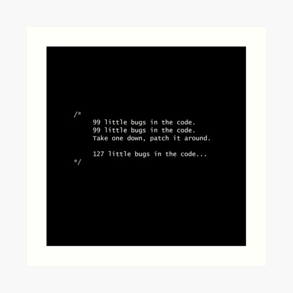 Programmer & Bugs Art Print
