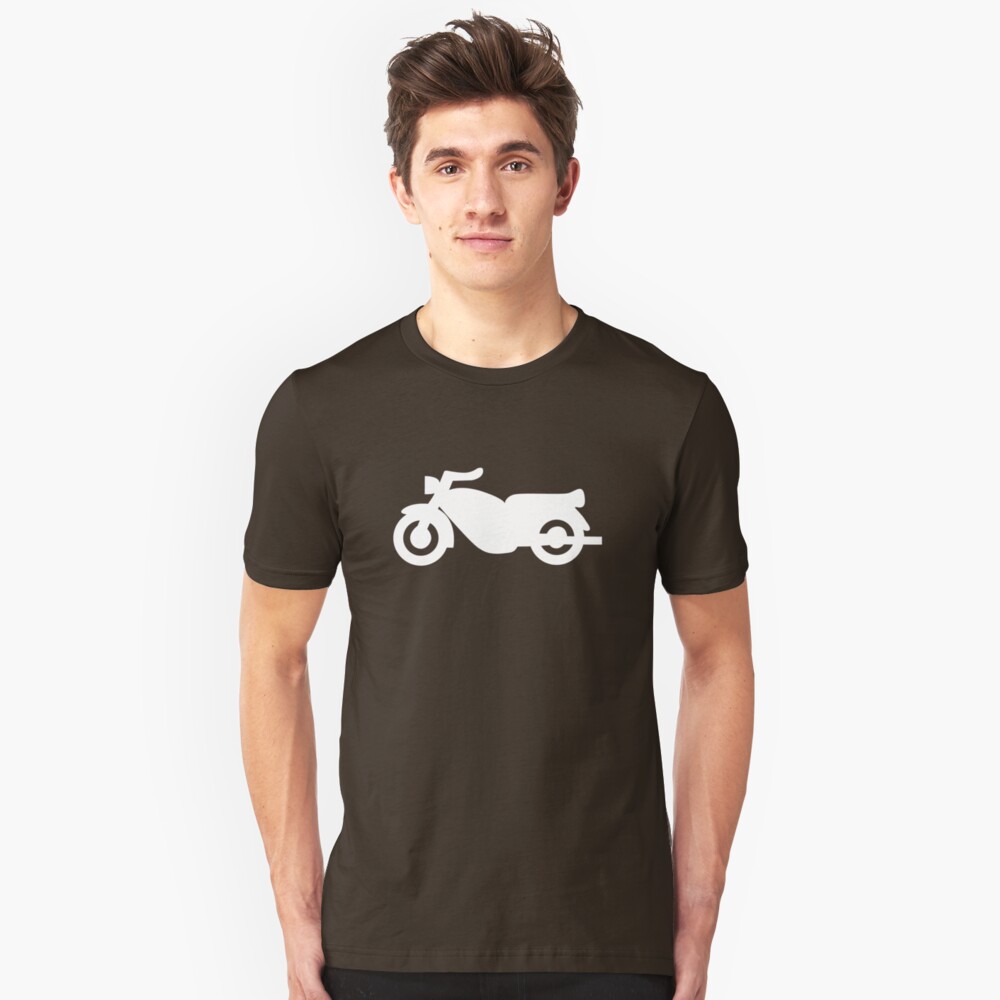 Motorcycle Icon - White Slim Fit T-Shirt
