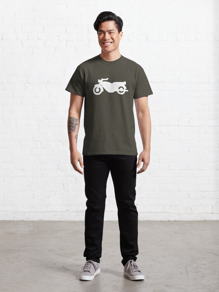 Alternate view of Motorcycle Icon - White Classic T-Shirt