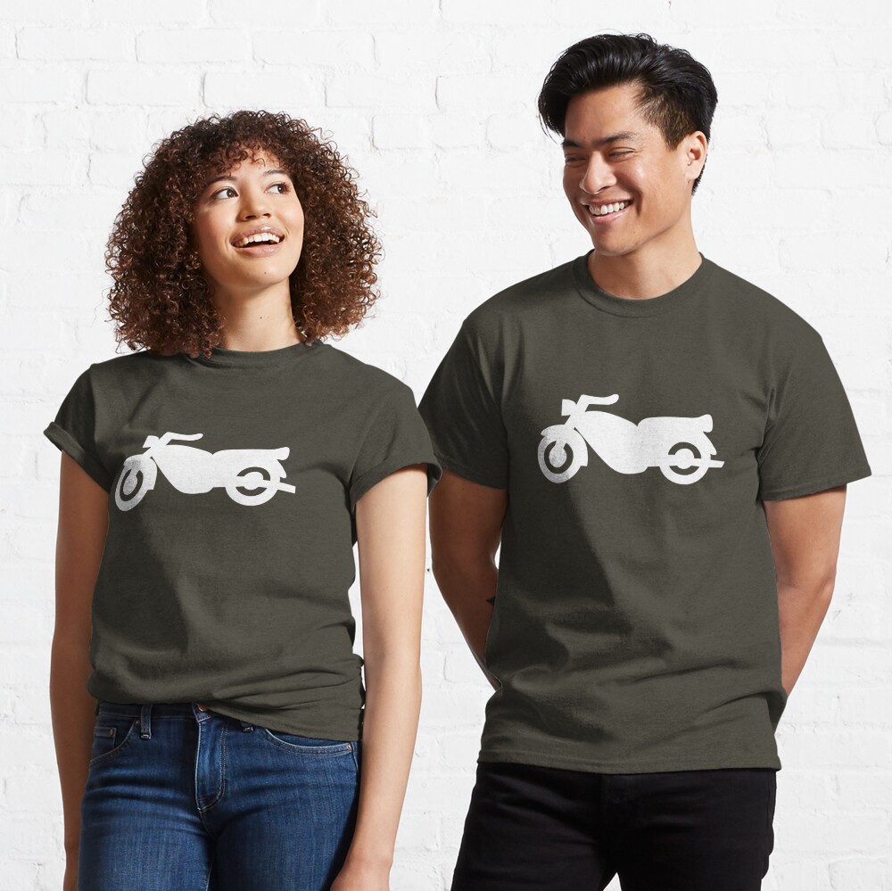 Motorcycle Icon - White Classic T-Shirt