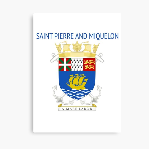 Saint Pierre and Miquelon Canvas Print