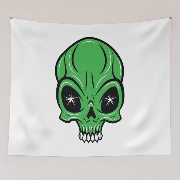 Item preview, Green Alien Skull designed and sold by AdamStCyr.