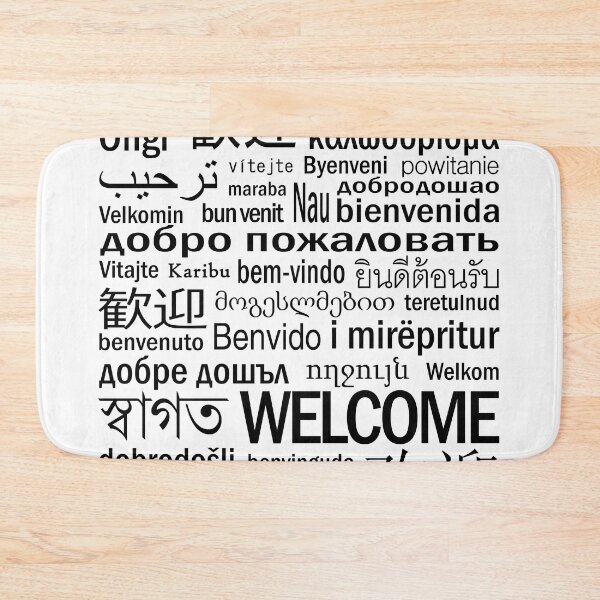 Item preview, Welcome - Multilingual - Black and White designed and sold by TresChicXO.