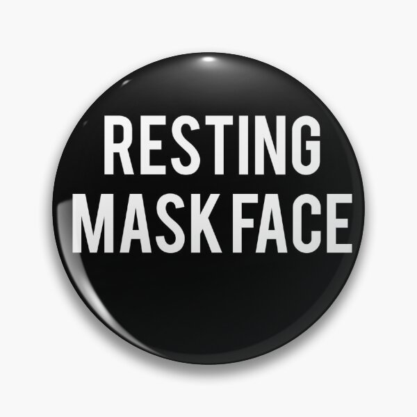 Item preview, resting mask face (white text) designed and sold by nataliesoheer.