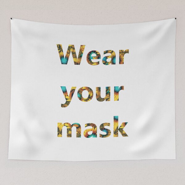 Item preview, Wear your mask - Yellow Floral  designed and sold by mikaylawiser.