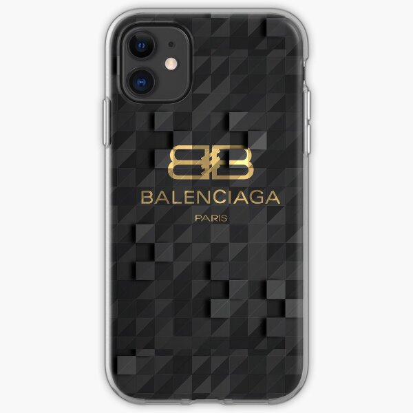 Balenciaga (Black and Gold) labelled Paris version iPhone Soft Case