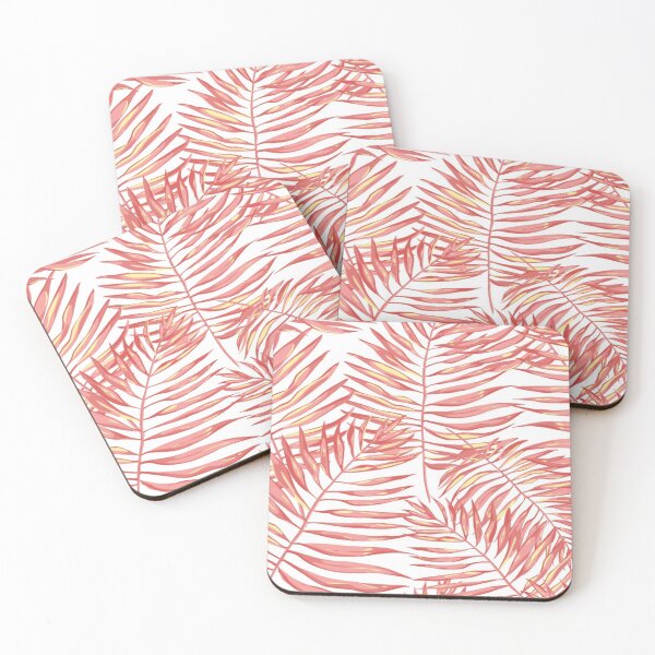 Item preview, Coral tropical leaf pattern designed and sold by MLD112.