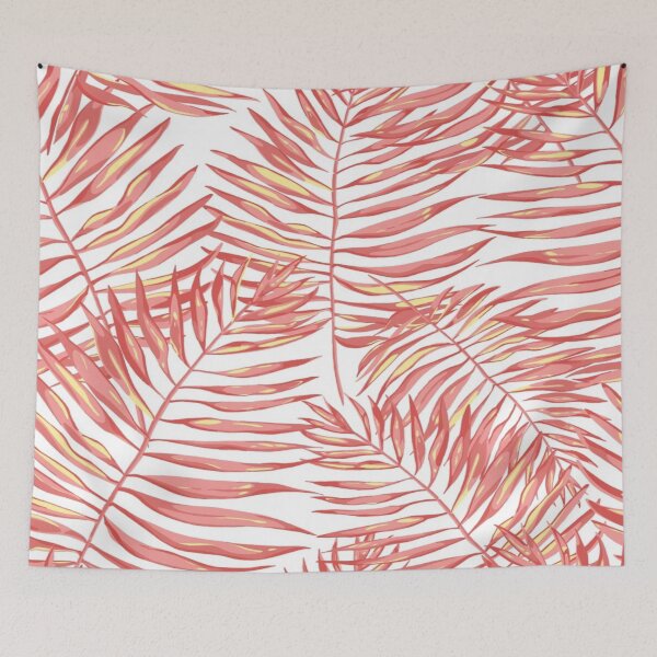 Item preview, Coral tropical leaf pattern designed and sold by MLD112.