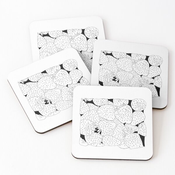 Item preview, Black and White Graphic Strawberries designed and sold by maggie-jm.