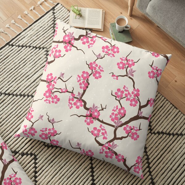 Fleurs de Sakura Coussin de sol