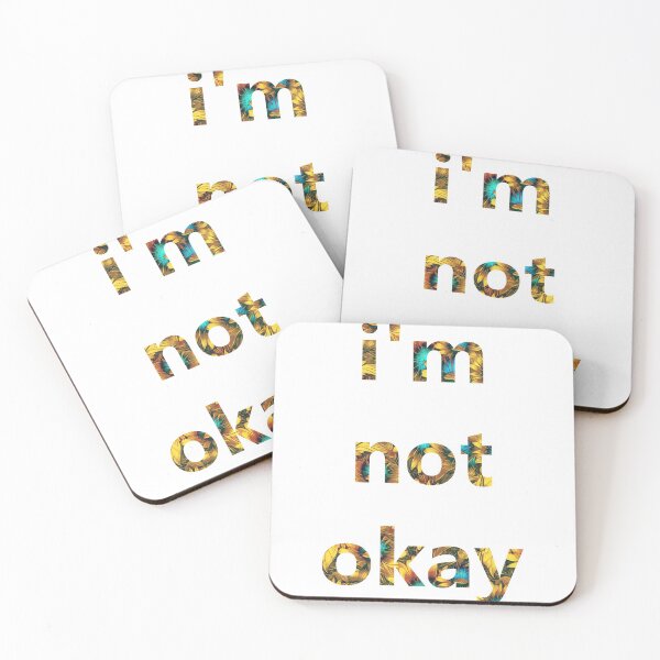 Item preview, i'm not okay - Yellow Floral  designed and sold by mikaylawiser.