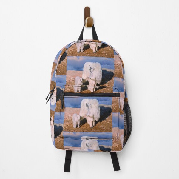 Item preview, Above The Clouds. Mother and Kid - A young Rocky Mountain Goat stands inquisitively next to its Mom designed and sold by Rocky Mountain Artistry.