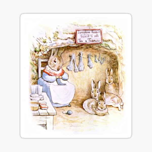 Top Best Baby Bunnies Cottagecore Farmcore Beatrix Potter Sticker