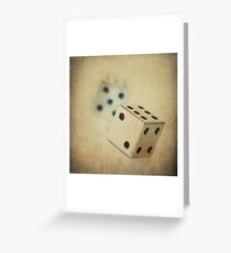 Vintage Chrome Dice Greeting Card