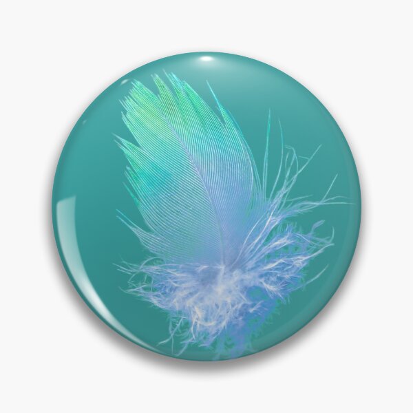 Item preview, Fluffy Green & Aqua Parrot Feather designed and sold by FigTreeMagick.