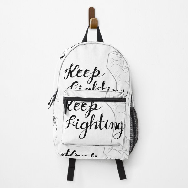 Item preview, Keep fighting, hand written calligraphy with raised hands up. designed and sold by hadkhanong.