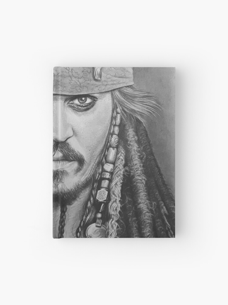 Cuaderno de tapa dura «Jack Sparrow - Dibujo a lápiz» de rickelodeon |  Redbubble