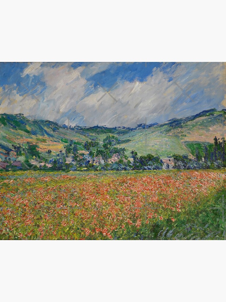 Poppy Field By Claude Monet 1885 Poster By EonDesigns Redbubble   Flat,750x,075,f Pad,750x1000,f8f8f8 