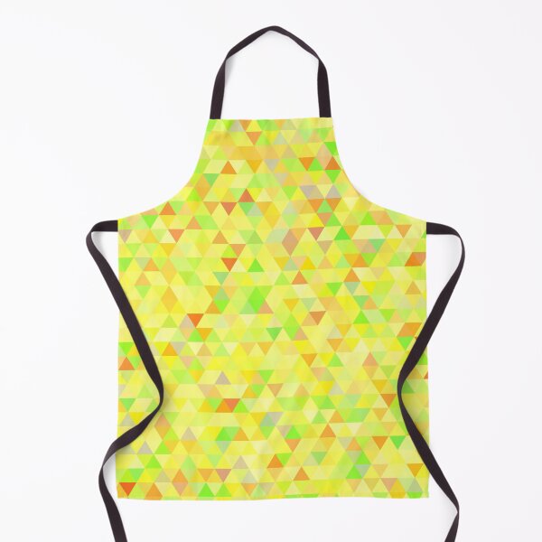 Item preview, Yellow abstract polygonal pattern with colorful triangles designed and sold by Tae Mi.