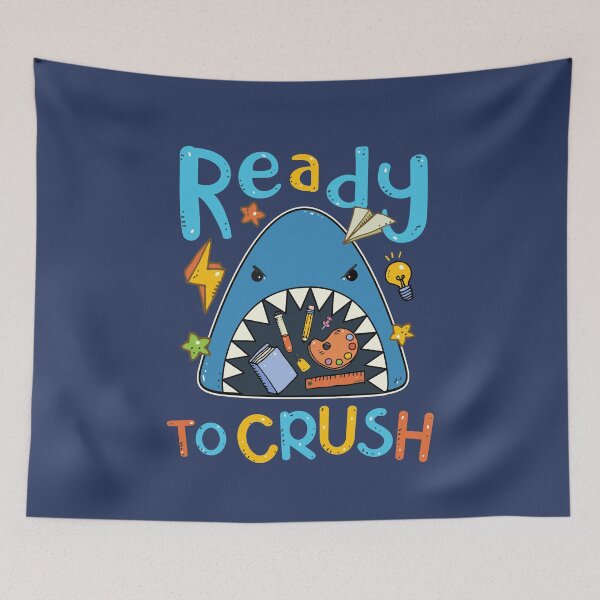 Item preview, School Shark Ready to Crush designed and sold by GrimButterfly.