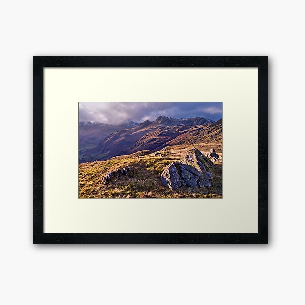 Langdale Light, Great Langdale - The Lake District Framed Art Print