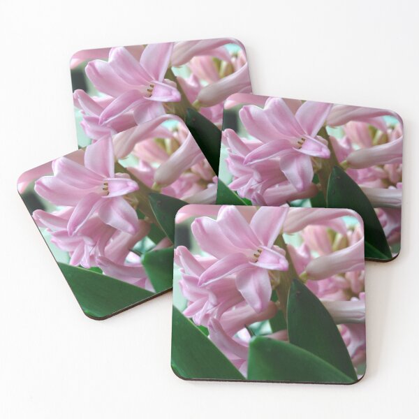 Item preview, Pink Hyacinth Flowers Macro Photography designed and sold by LoveBugAcres.