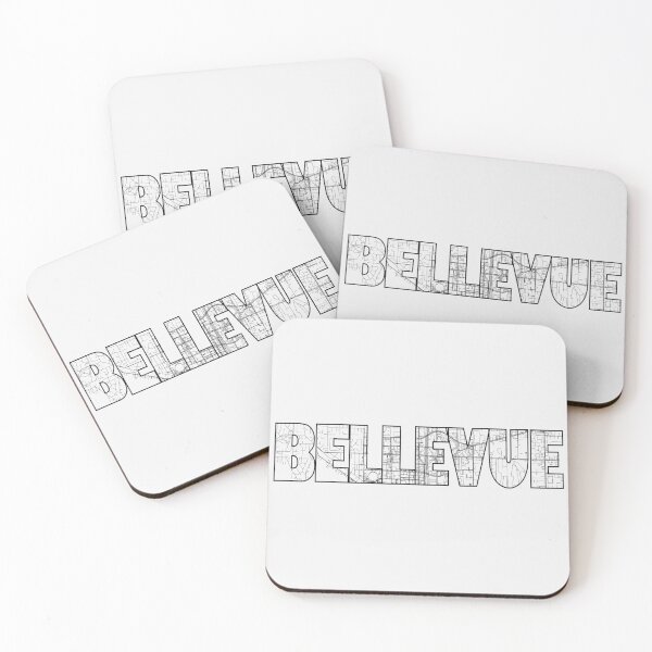 Item preview, Bellevue Washington Street Map designed and sold by thestreetslocal.