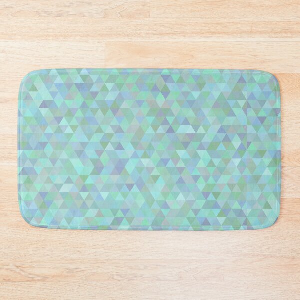 Item preview, Blue abstract polygonal pattern with colorful triangles designed and sold by Tae Mi.