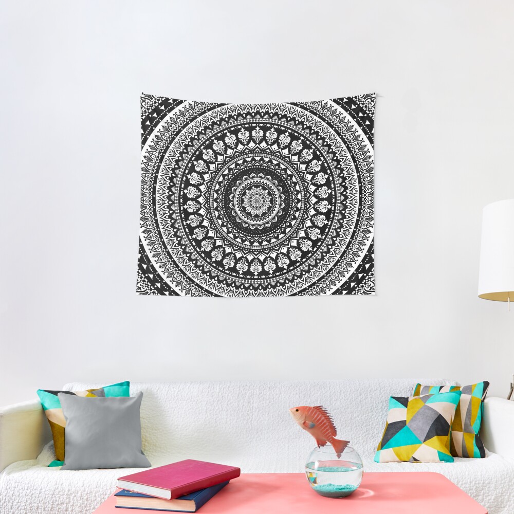 Mandala Monochrome 2 Tapestry